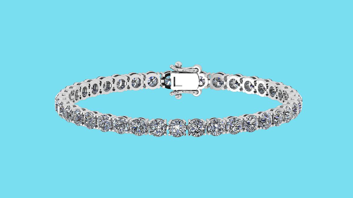 Certified 5.00 Ctw SI2/I1 Diamond Tennis Bracelet 14K White Gold Gold