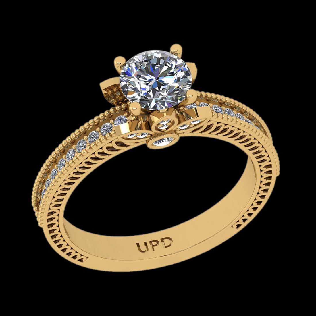 1.27 Ctw VS/SI1 Diamond 14K Yellow Gold Engagement Ring