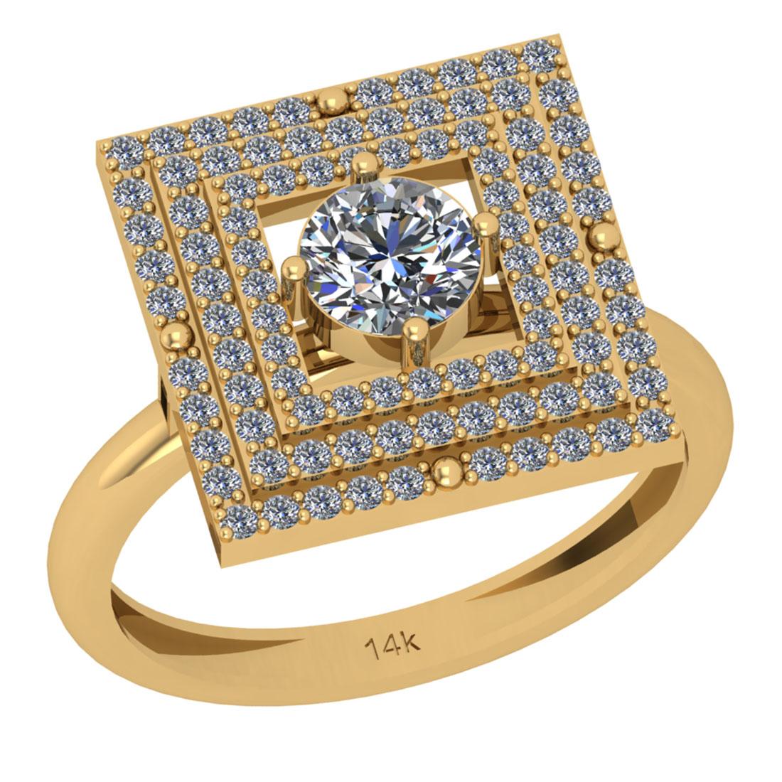 1.13 Ctw SI2/I1 Diamond 14K Yellow Gold Wedding/Anniversary Ring