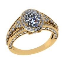 2.24 Ctw SI2/I1 Diamond 14K Yellow Gold Engagement Ring