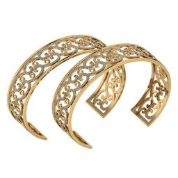 Certified 4.16 Ctw Diamond VS/SI1 Bangles 14K Yellow Gold Made In USA