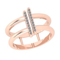 0.10 Ctw SI2/I1 Diamond 14K Rose Gold Eternity Band Ring