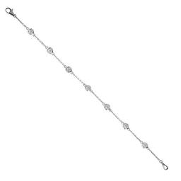 Station Bezel-Set Bracelet 14K White Gold 1.00ctw