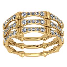 1.00 Ctw Si2/i1 Diamond 14K Yellow Gold Men's Wedding Ring