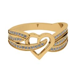 0.40 Ctw Si2/i1 Diamond 14K Yellow Gold Groom Band Ring