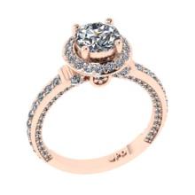 2.27 Ctw SI2/I1 Diamond 14K Rose Gold Engagement Ring