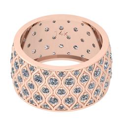 3.17 Ctw Si2/i1 Diamond 14K Rose Gold Men's Engagement Band Ring