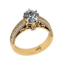 1.93 Ctw SI2/I1 Diamond 14K Yellow Gold Engagement Ring