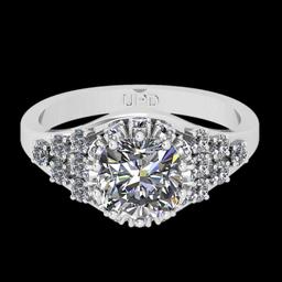 1.89 Ctw VS/SI1 Diamond 14K White Gold Engagement Halo Ring