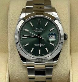 Brand New Rolex Ref 126300 41mm Green Dial Rolex Comes with Box & Papers