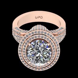 5.20 Ctw SI2/I1 Diamond 14K Rose Gold Engagement Ring