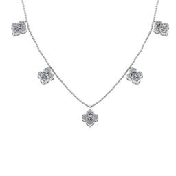 5.99 Ctw VS/SI1 Diamond 14K White Gold Yard Necklace