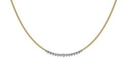 1.06 Ctw SI2/I1 Diamond 14K Yellow Gold Slide Necklace