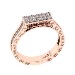 0.36 Ctw SI2/I1Diamond 14K Rose Gold Mens Engagement Ring