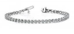 14K WHITE GOLD 2 CTW G-H SI2/SI3 THREE PRONG TENNIS BRACELET