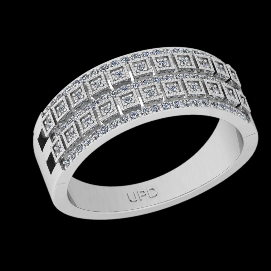 0.37 Ctw VS/SI1 Diamond 14K White Gold Groom's Wedding Band Ring