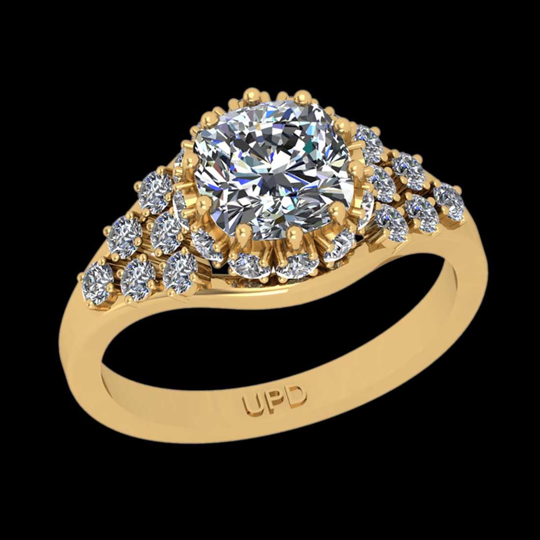1.89 Ctw VS/SI1 Diamond 14K Yellow Gold Engagement Halo Ring