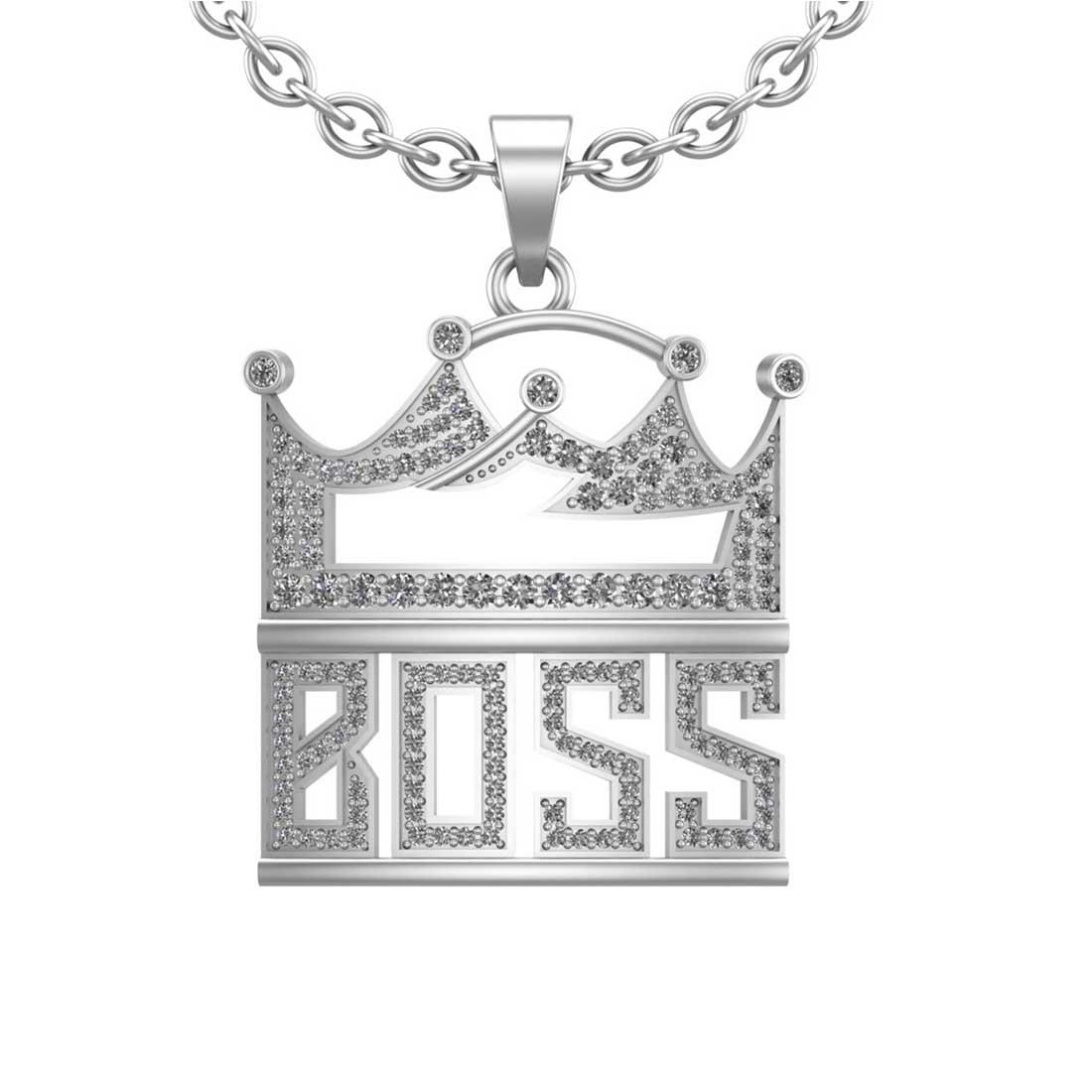 1.15 Ctw SI2/I1 Diamond Prong Set 10k Yellow Gold Boss Pendant Necklace