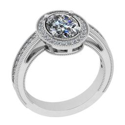 1.80 Ctw SI2/I1Diamond 14K White Gold Engagement Ring