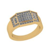 4.22 Ctw SI2/I1 Diamond 14K Yellow Gold Men's Band Ring