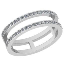 0.33 Ctw SI2/I1 Diamond 14K White Gold Band Ring