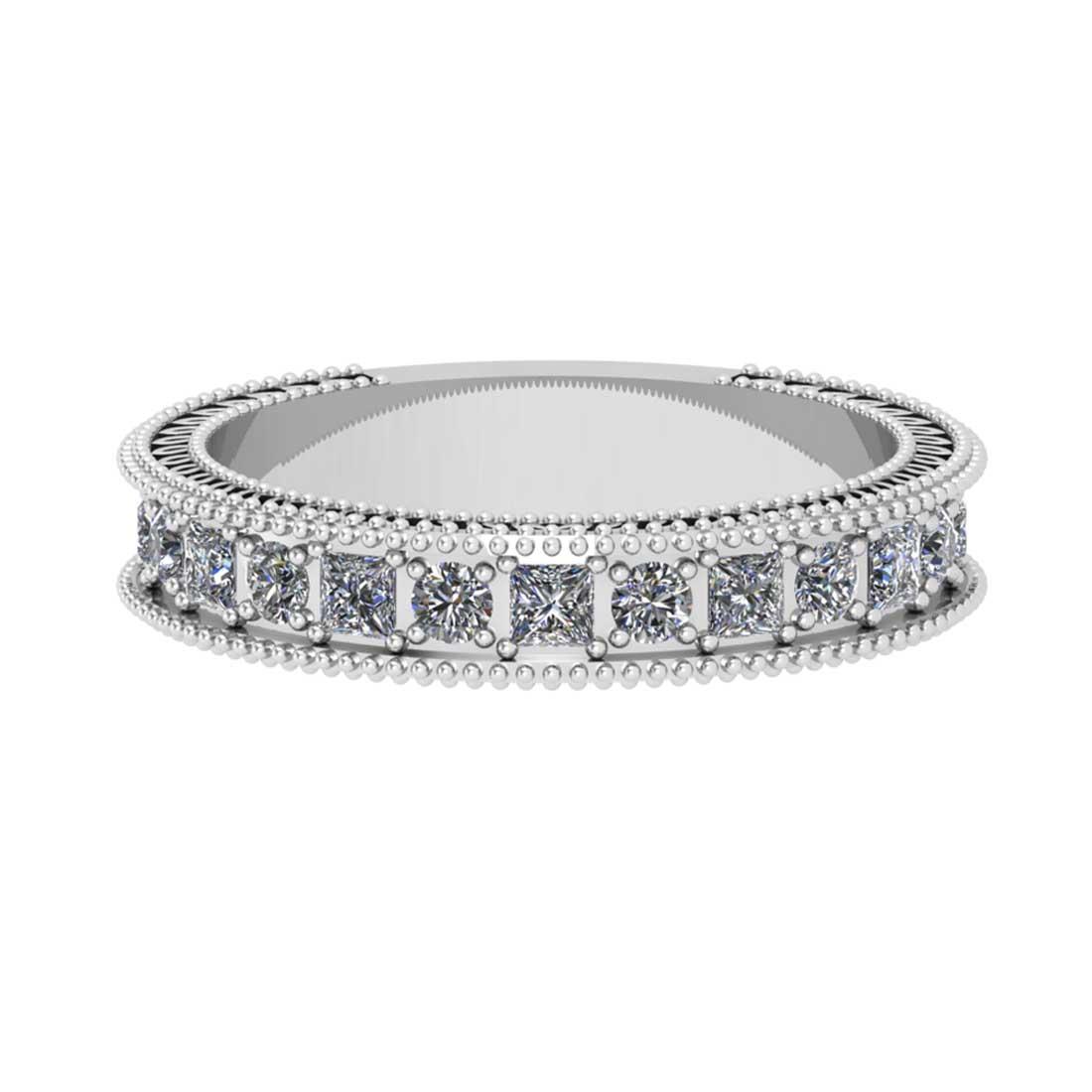 1.01 Ctw SI2/I1 Diamond Style 14K White Gold Eternity Band Ring