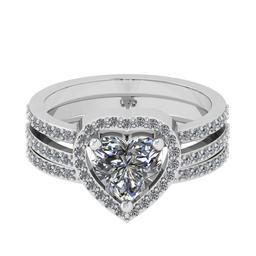 0.67 Ctw Diamond 14K White Gold Engagement Ring