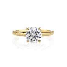 Certified 1.21 CTW Round Diamond Solitaire 14k Ring J/SI1