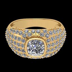 2.32 Ctw SI2/I1 Diamond 18K Yellow Gold Engagement Ring