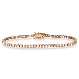 Eternity Diamond Tennis Bracelet 14k Rose Gold 3.51ctw