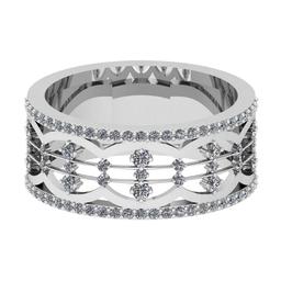 0.47 Ctw Si2/i1 Diamond 14K White Gold Eternity Band Ring