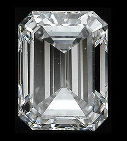 GIA CERTIFIED 0.4 CTW E/SI1 EMERALD DIAMOND