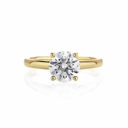 Certified 1.07 CTW Round Diamond Solitaire 14k Ring F/SI3