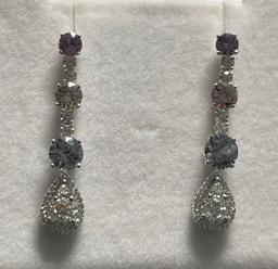 Handmade Piece by Designer Mischelle 18k White Gold Earrings