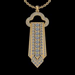 1.96 Ctw SI2/I1 Diamond 14K Yellow Gold Pendant Necklace