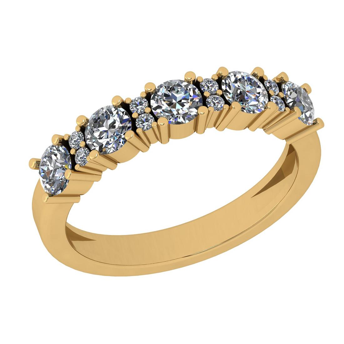 0.55 Ctw Diamond 14k Yellow Gold Eternity Band Ring