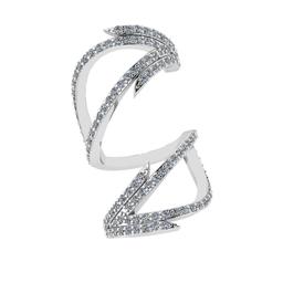 2.52 Ctw SI2/I1 Diamond Style 14K White Gold Promises Ring