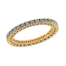 1.40 Ctw SI2/I1 Diamond 14K Yellow Gold Entity Band Ring