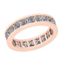 3.00 Ctw SI2/I1 Diamond 14K Rose Gold Men's Band Ring