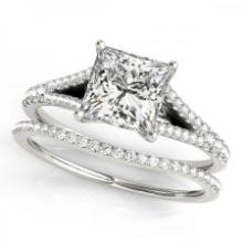 CERTIFIED PLATINUM 1.28 CTW J-K/VS-SI1 DIAMOND BRIDAL SET