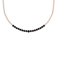 1.98 Ctw i2/i3 Treated Fancy Black Diamond 14K Rose Gold Necklace