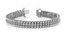 14KT WHITE GOLD 2 CTW G-H VS2/SI1 CONTINUOUS STRAND DIAMOND BRACELET