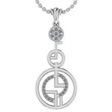 0.16 Ctw SI2/I1 Diamond 14K White Gold Necklace