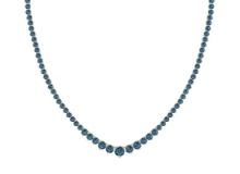 5.63 Ctw i2/i3 Treated Fancy Blue Diamond 14K Yellow Gold Necklace