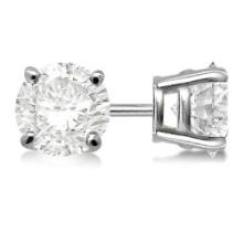 1.50ctw. 4-Prong Basket Diamond Stud Earrings 14kt White Gold J-K, SI1-SI2