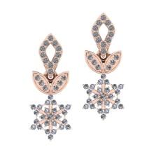 0.50 Ctw SI2/I1Diamond 14K Rose Gold Earrings