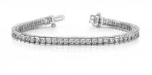 14K WHITE GOLD 2.50 CTW G-H I1/I2 CLASSIC DIAMOND BOX TENNIS BRACELET