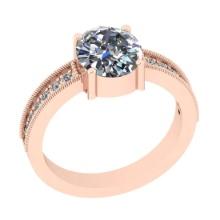 1.95 Ctw SI2/I1 Diamond 14K Rose Gold Wedding/Anniversary Ring