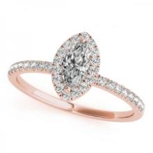 CERTIFIED 14KT ROSE GOLD 1.47 CTW J-K/VS-SI1 DIAMOND HALO ENGAGEMENT RING