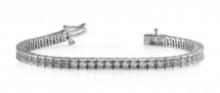 14KT WHITE GOLD 2 CTW G-H VS2/SI1 BOX LINK DIAMOND TENNIS BRACELET